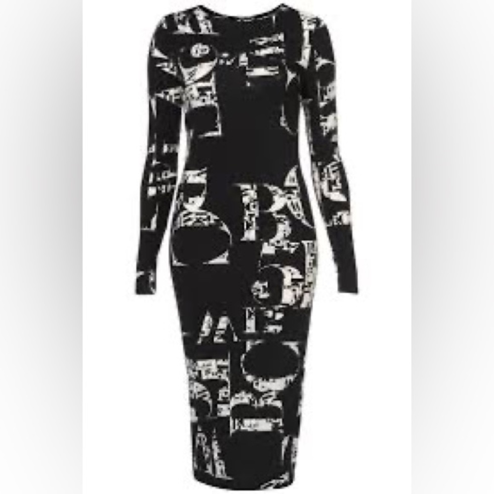 TopShop Letter Print Bodycon Dress